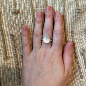 Pandora Mother of Pearl Sterling Silver Twist Ring